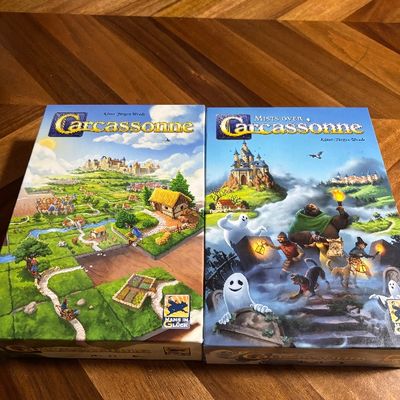 Carcassonne and Mists Over Carcassonne Board Games by Hans im Glück (2-Game Set)