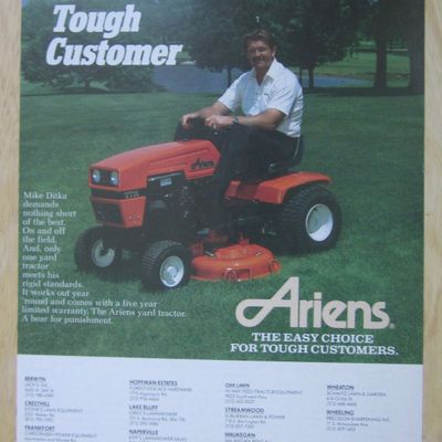 1988 Ariens Riding Lawn Mower w/ Football's Mike Ditka