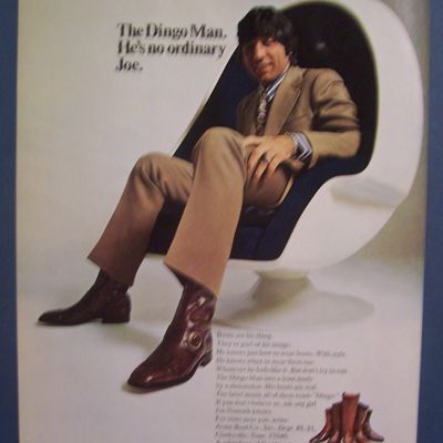 1971 Dingo Boots With Joe Namath