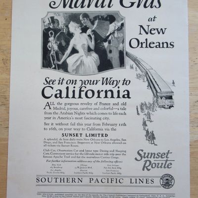 1926 Southern Pacific Lines with Mardi Gras