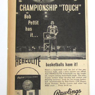 1960 Vintage Rawlings Herculite Basketball