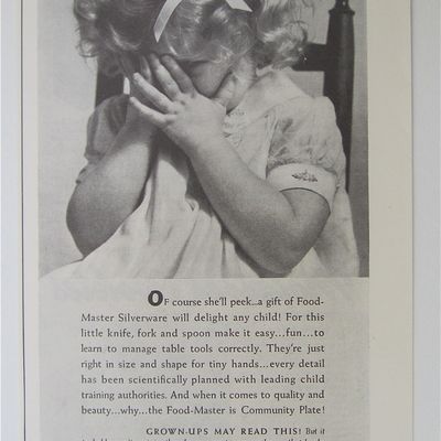 1937 Community Plate with Little Bashful Girl