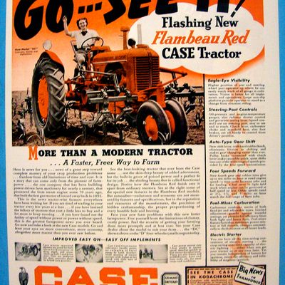 1939 Case Farmpower w/ Red Tractor