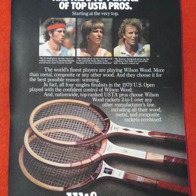 1980 Wilson Wood Rackets with Top USTA Pros