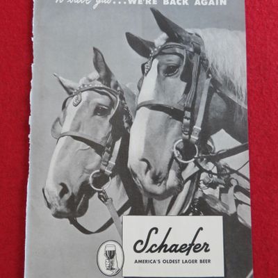 1943 Schaefer Lager Beer with Two Horses