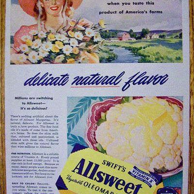 1946 Swift's Allsweet Margarine with Lovely Woman