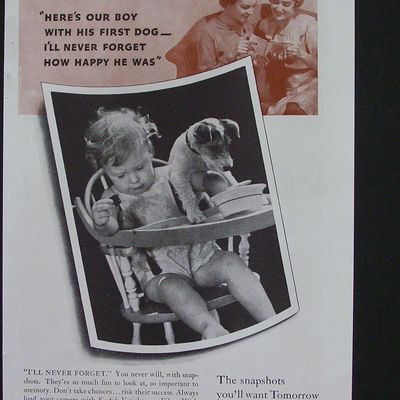 1935 Eastman Kodak with A Boy With His First Dog