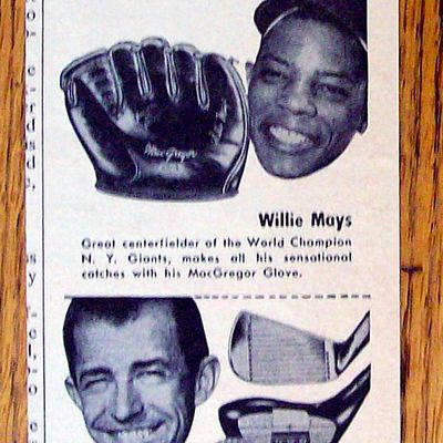 Vintage Ad: 1955 MacGregor Sports Equipment w/ W. Mays