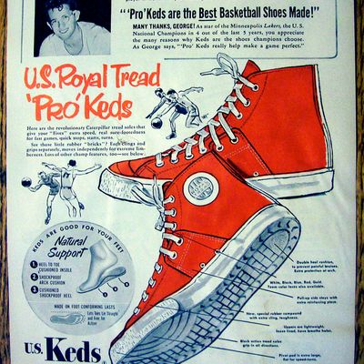 1953 U.S. Royal Tread Pro Keds with George Mikan