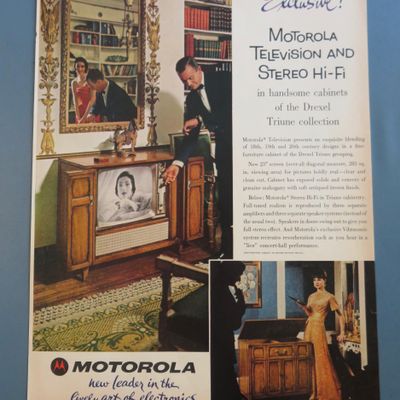 1961 Motorola Television with Man Turning on Television
