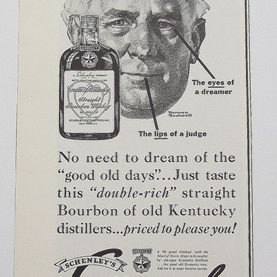 1937 Cream Of Kentucky Whiskey With Man's Face