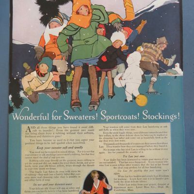 1917 Lux Soap with A Group Of Children Skating