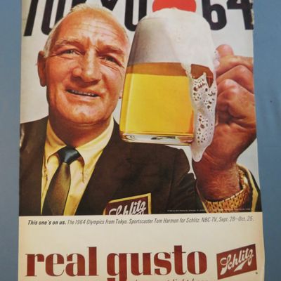 1964 Schlitz Beer with Sportscaster Tom Harmon
