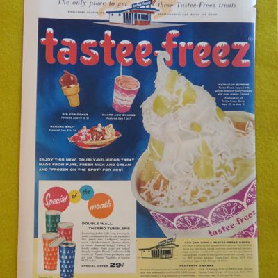 1956 Tastee-Freez With with Hawaiian Sundae