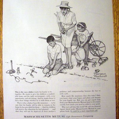 1962 Massachusetts Mutual Life By Norman Rockwell