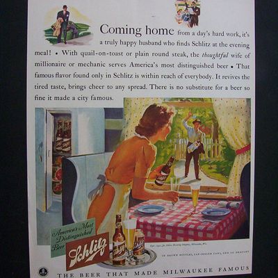 Vintage Ad: Schlitz Beer &  Palmolive Soap