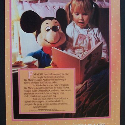 1981 Knickerbocker Toys w/ Girl Reading To Mickey Mouse