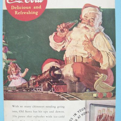 Vintage Ad: 1936 Coca - Cola with Santa Claus