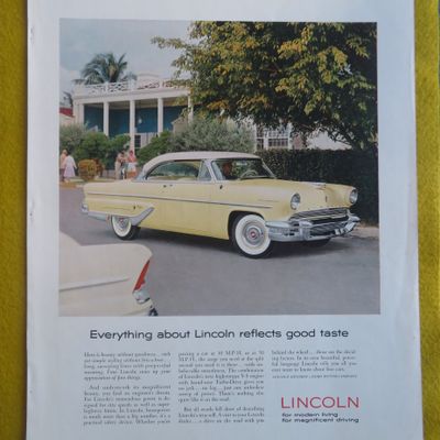 1959 Lincoln Automobile with Cream Lincoln