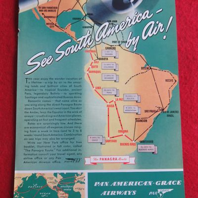 1940 Pan American Grace Airways with South America