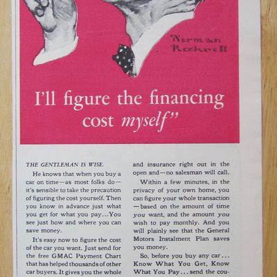 1940 General Motors Installment Plan w/Norman Rockwell