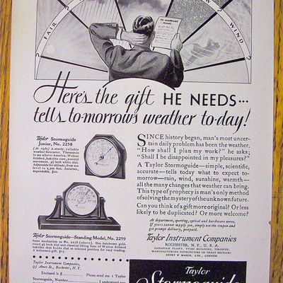 1930 Taylor Stormoguide w/Man Trying To Figure Weather