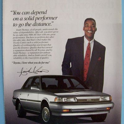 Vintage Ad: 1990 Toyota Camry w/ Isiah Thomas