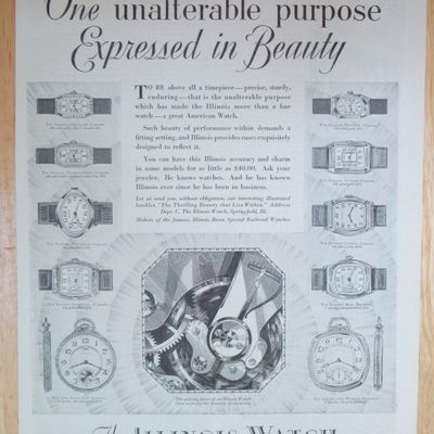 1929 Illinois Watches with Variety of Watches