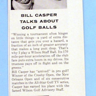 1958 Wilson Golf Balls with Bill Casper