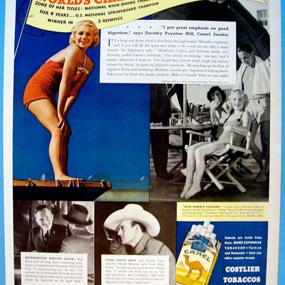 Vintage Ad: 1937 Camel Cigarettes w/Dorothy Hill