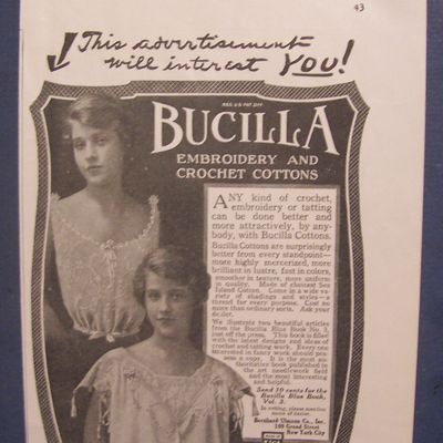 1916  Bucilla  Embroidery  And  Crochet  Cottons