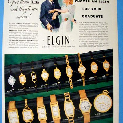 Vintage Ad: 1937 Elgin Watches