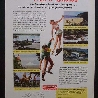 Vintage Ad: 1949  Greyhound
