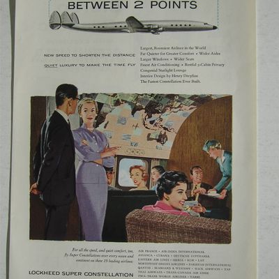 1955 Lockheed Super Constellation w/People on Airplane