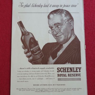 1943 Schenley Royal Reserve Whiskey w/ Man & Bottle