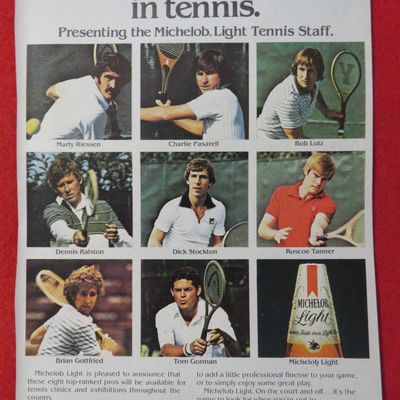 1980 Michelob Light Beer with Tennis Staff