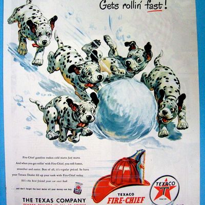 Vintage Ad: 1952 Texaco Gasoline with Dalmatians