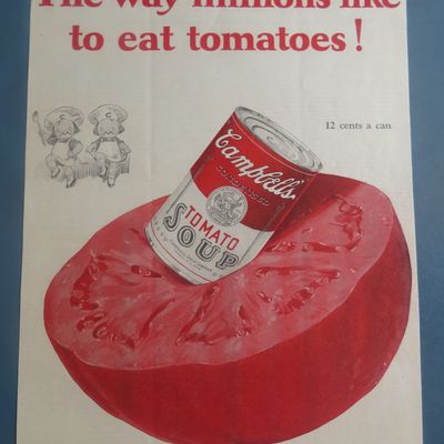 1924 Campbell's Tomato Soup With Can In Tomato