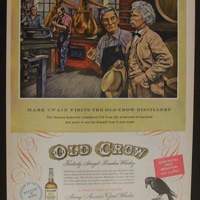 1951 Old Crow Whiskey with Mark Twain Visits Distillery
