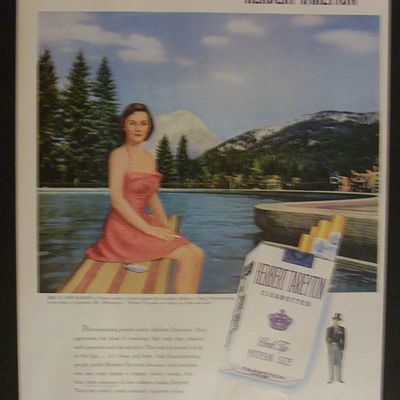 1951 Herbert Tareyton Cigarettes with Woman Sitting