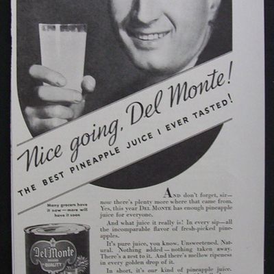 1936  Del  Monte  Pineapple  Juice