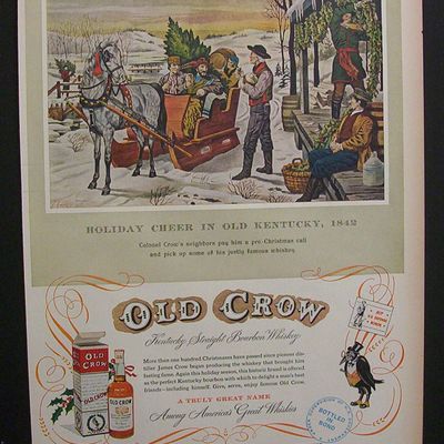 1952 Old Crow Whiskey with Holiday Cheer In Kentucky