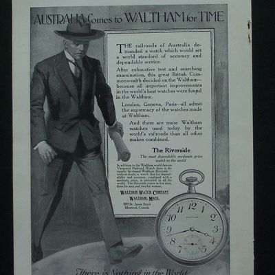 1917 Waltham Watch with Man Walking