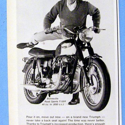1967 Triumph with Man & Bonneville Road Sports T120R