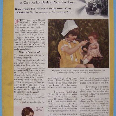 Vintage Ad: 1930 Kodacolor