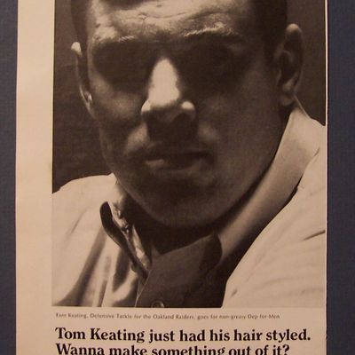 1967 Dep Styling Gel with Oakland Raiders' Tom Keating
