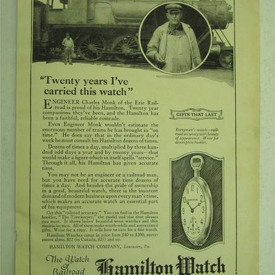 1922 Hamilton Watch with Engineer Charles Monk