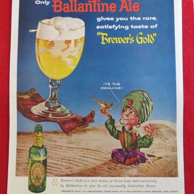 1958 Ballantine Ale with Genie & His Magic Lamp