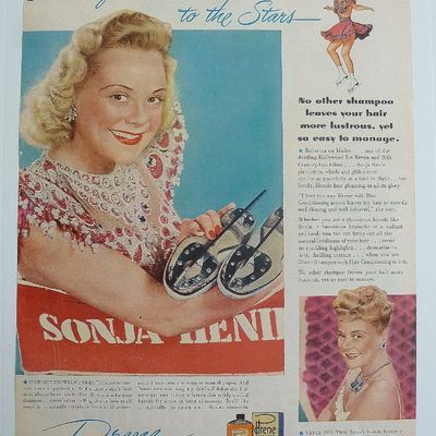 1947 Drene Shampoo With Skater Sonja Henie