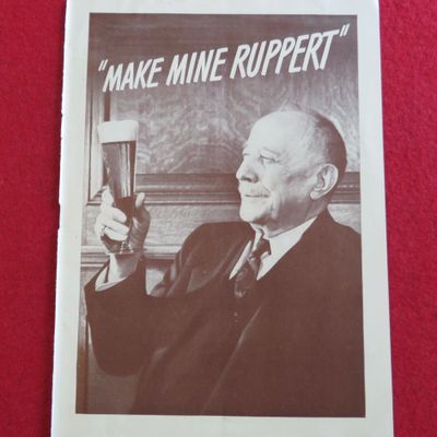 1943 Ruppert Beer with Man Holding A Glass Of Beer